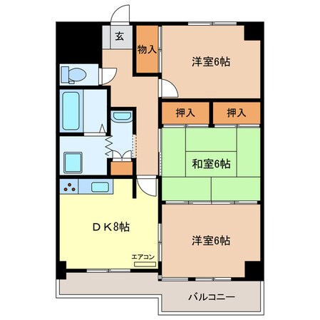 ラフェスタ足利本城の物件間取画像